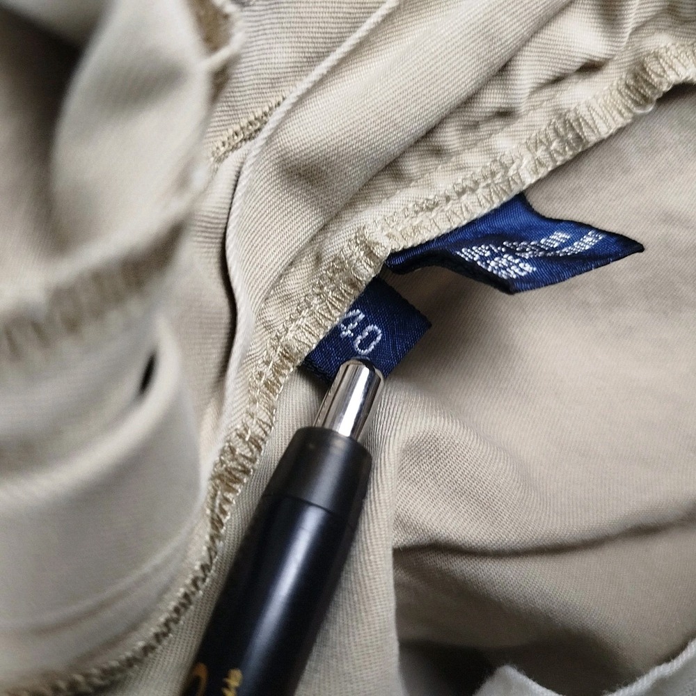Vintage Polo Ralph Lauren Mens 40 Tyler Shorts Khaki Beige Chino Pleated‎ - Picture 5 of 9